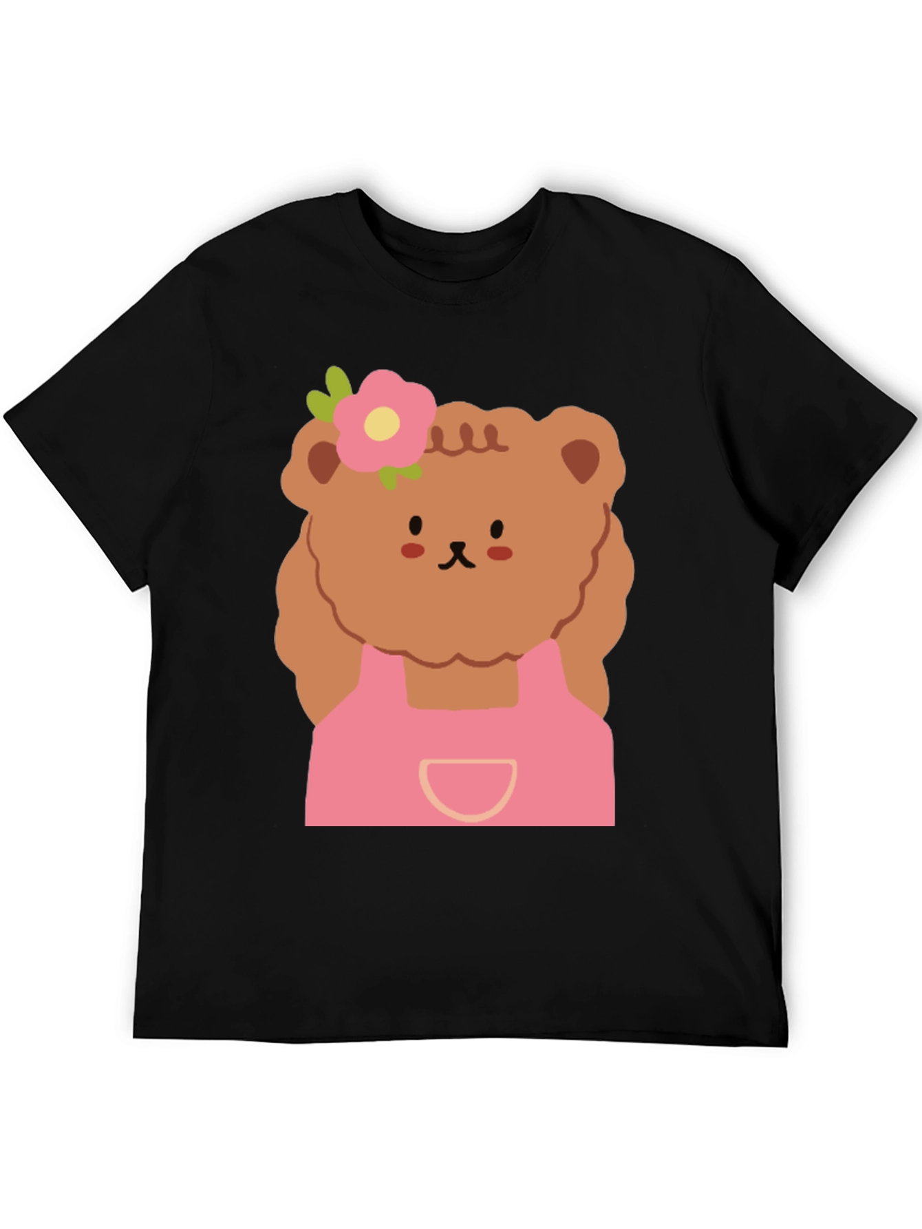 Cute Bear Graphic Tee - Black T-Shirt