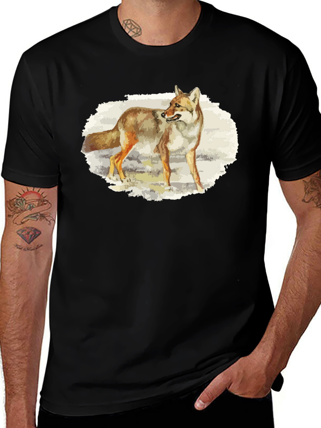 Coyote Graphic T-Shirt - Nature Animal Tee