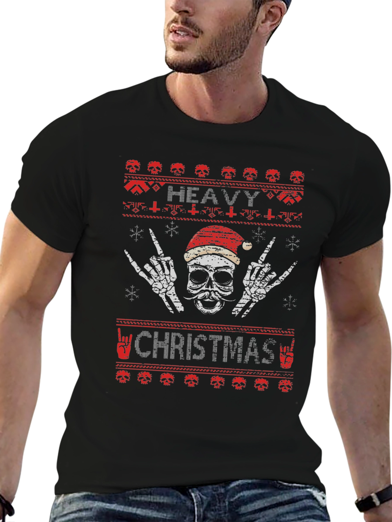 Heavy Metal Christmas Graphic T-Shirt