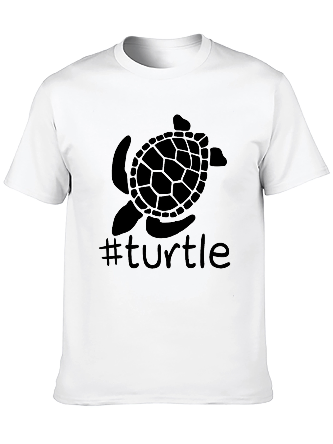 Turtle Graphic Tee - Trendy Black T-Shirt