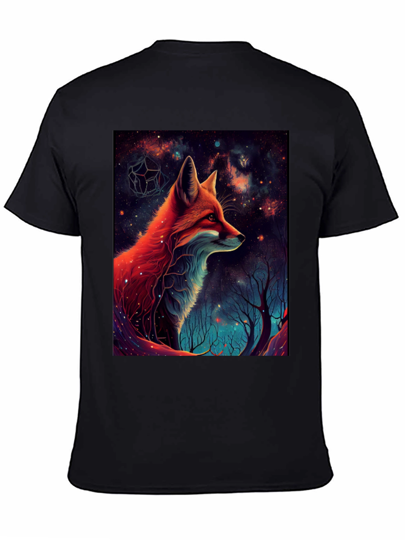 Cosmic Fox Graphic Tee - Mens Black T-Shirt