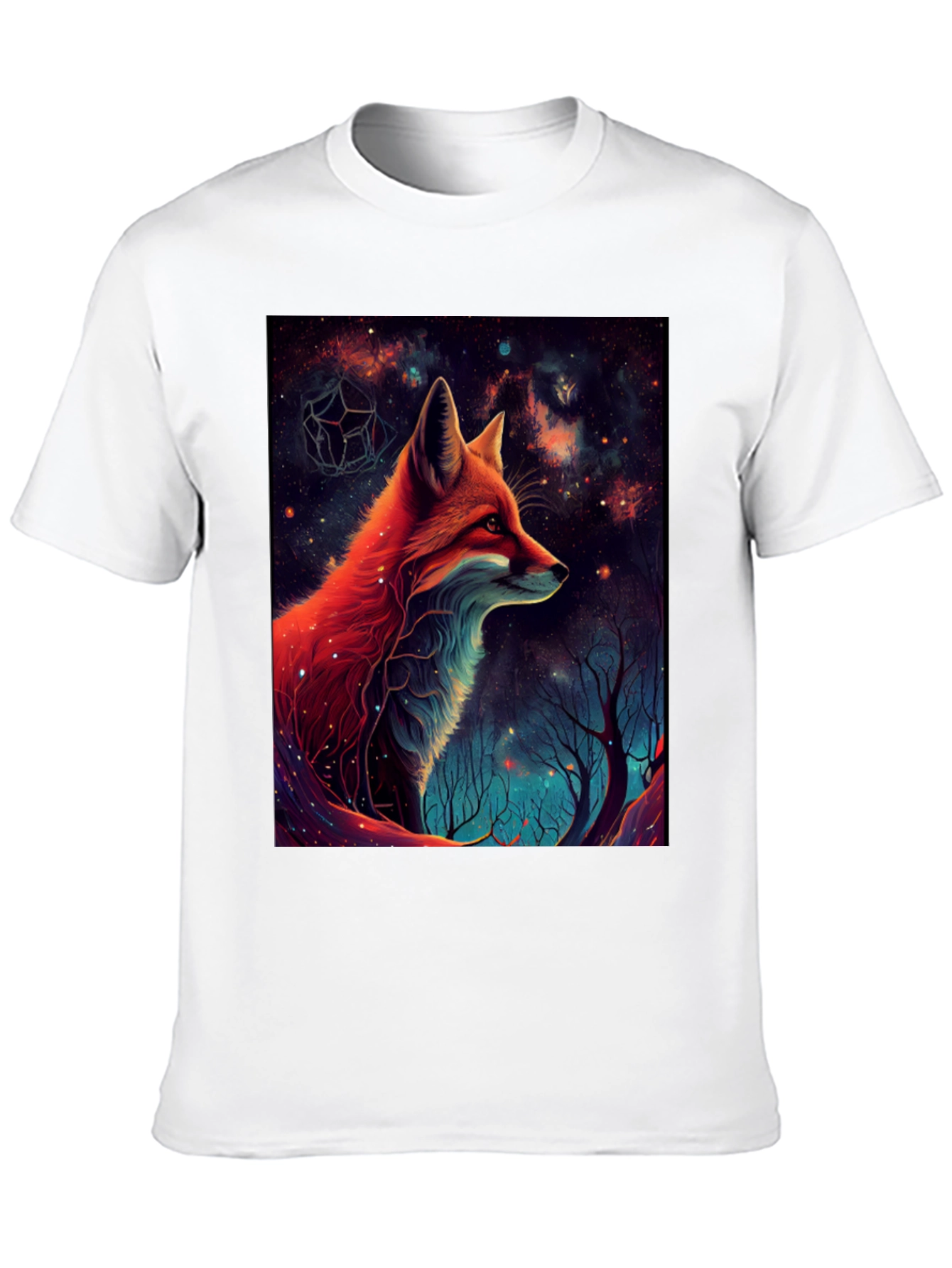 Cosmic Fox Graphic Tee - Mens Black T-Shirt