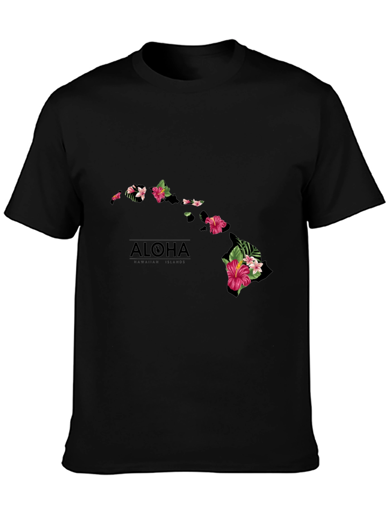 Aloha Hawaiian Islands Map T-Shirt