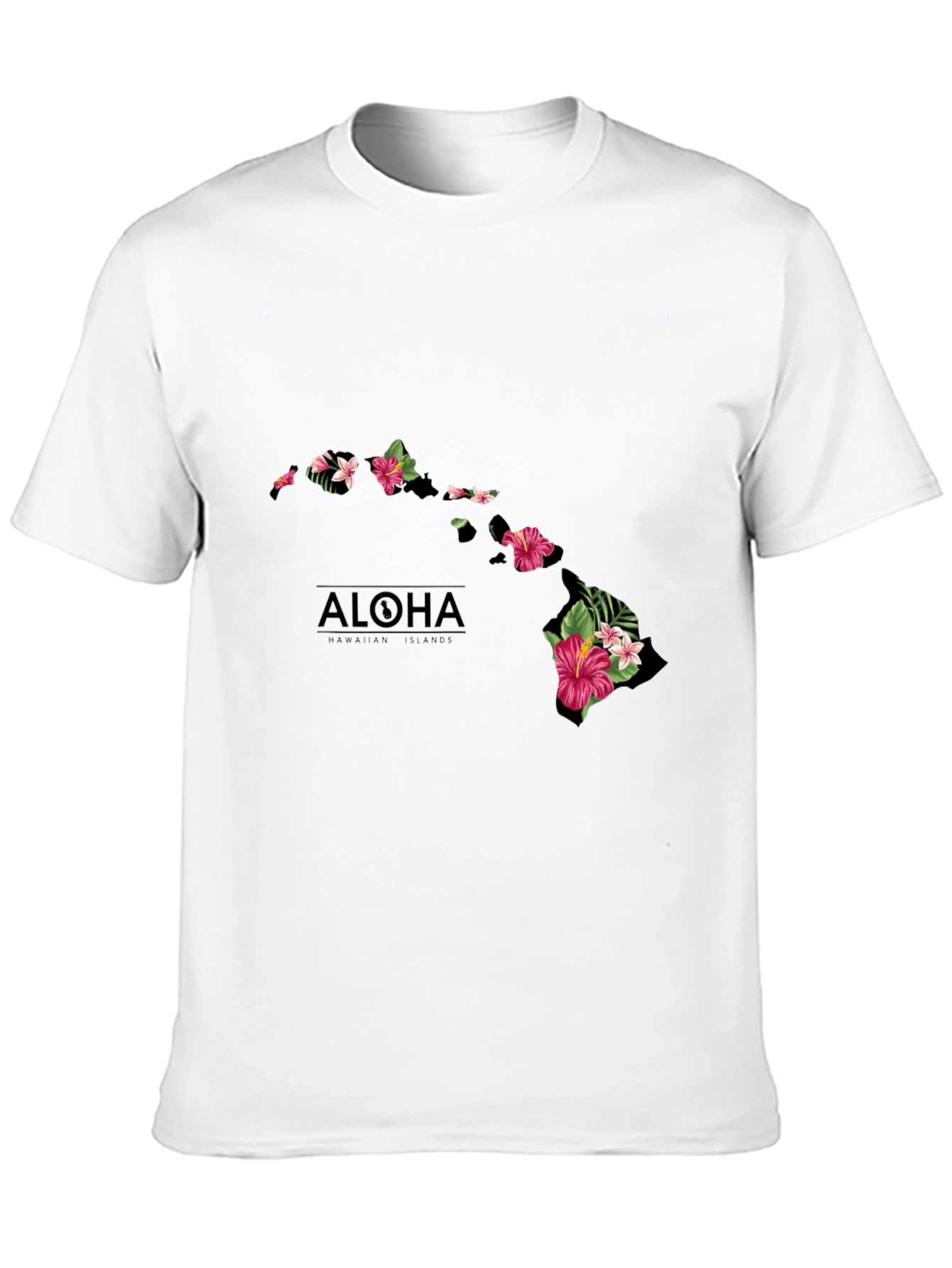 Aloha Hawaiian Islands Map T-Shirt