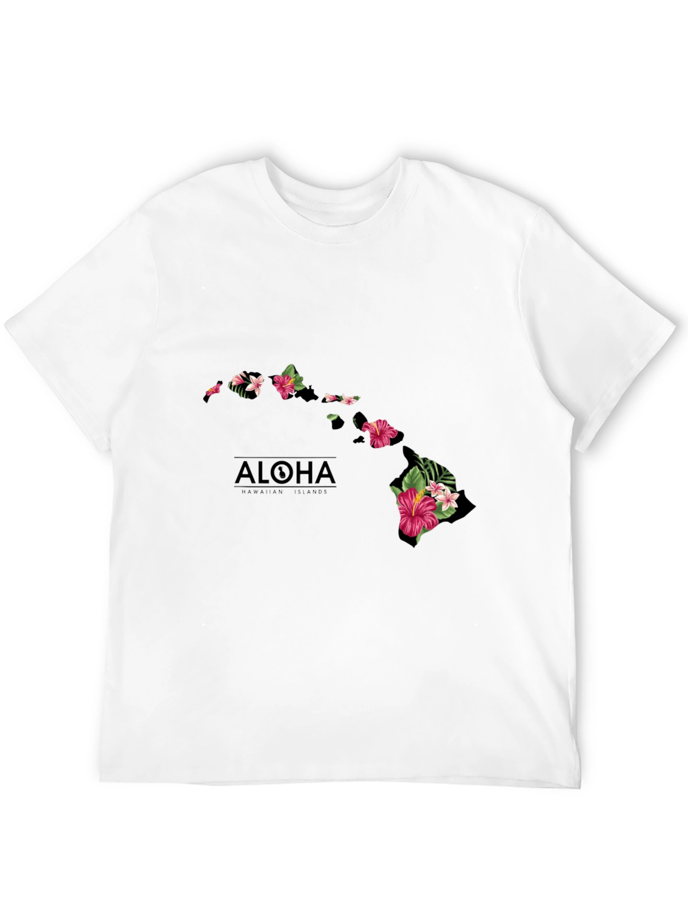 Aloha Hawaiian Islands Map T-Shirt