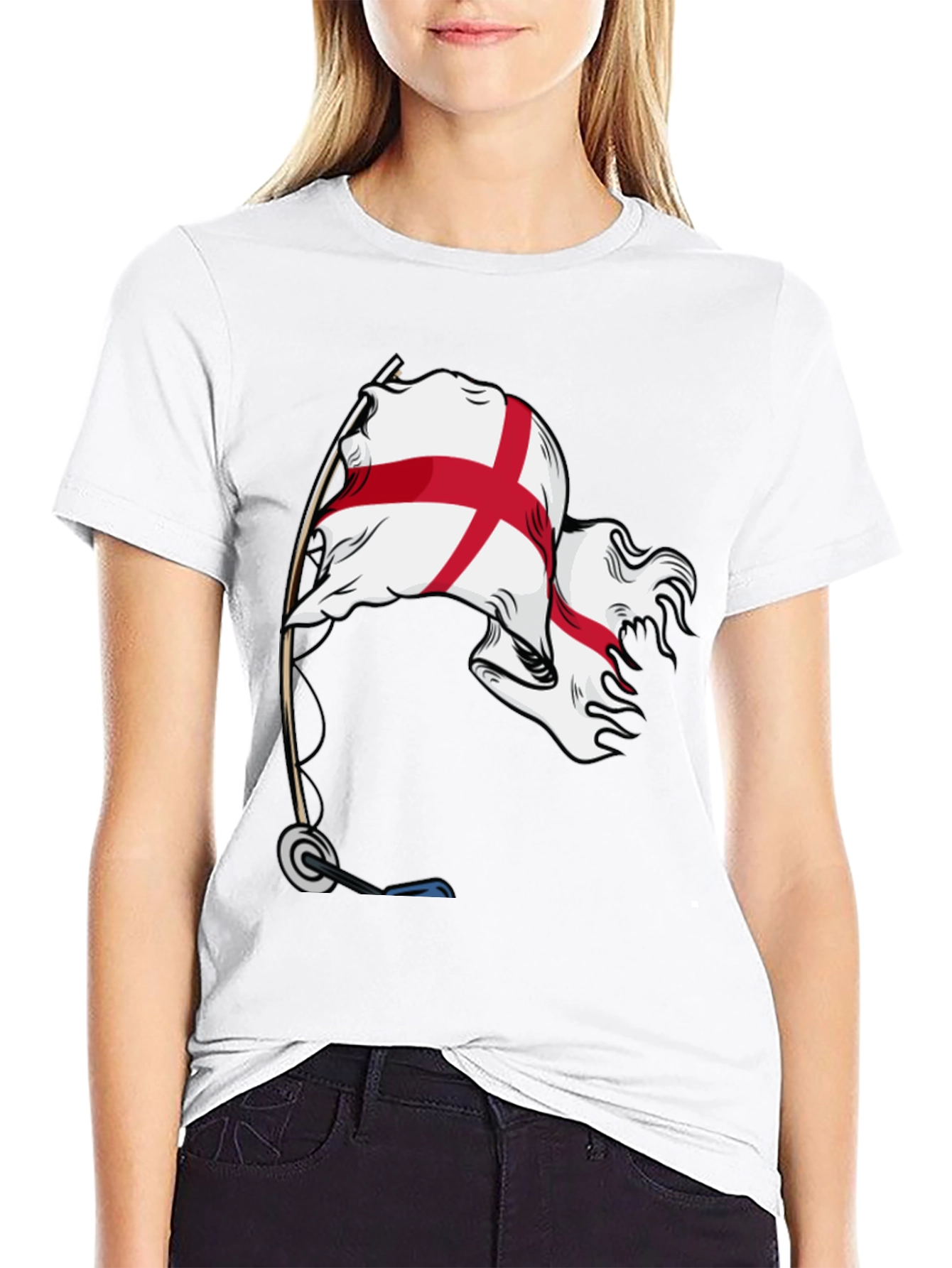 England Flag Graphic Black T-Shirt