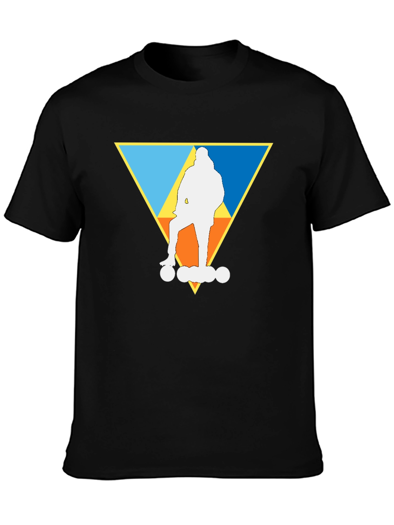 Skateboarding Triangle Graphic Tee - Cool Casual Style
