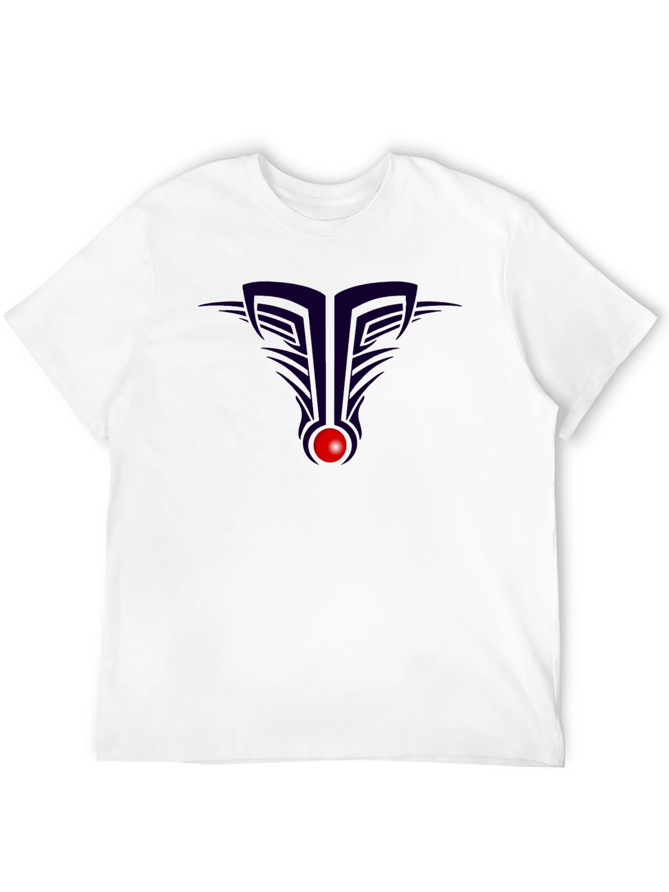 Black T-Shirt with Abstract Graphic Design
