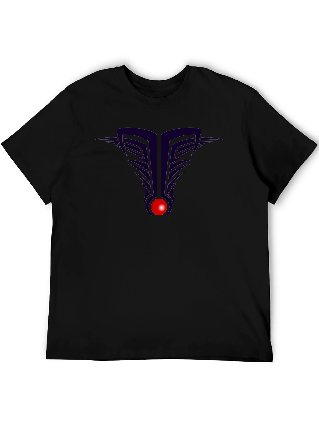 Black T-Shirt with Abstract Graphic Design