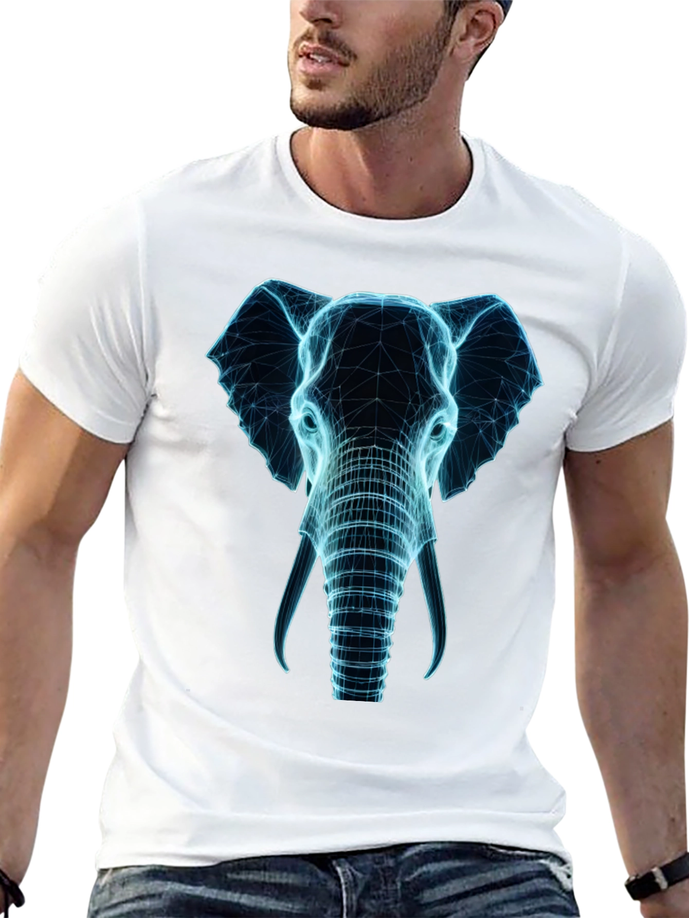 Electric Elephant Graphic Tee - Black