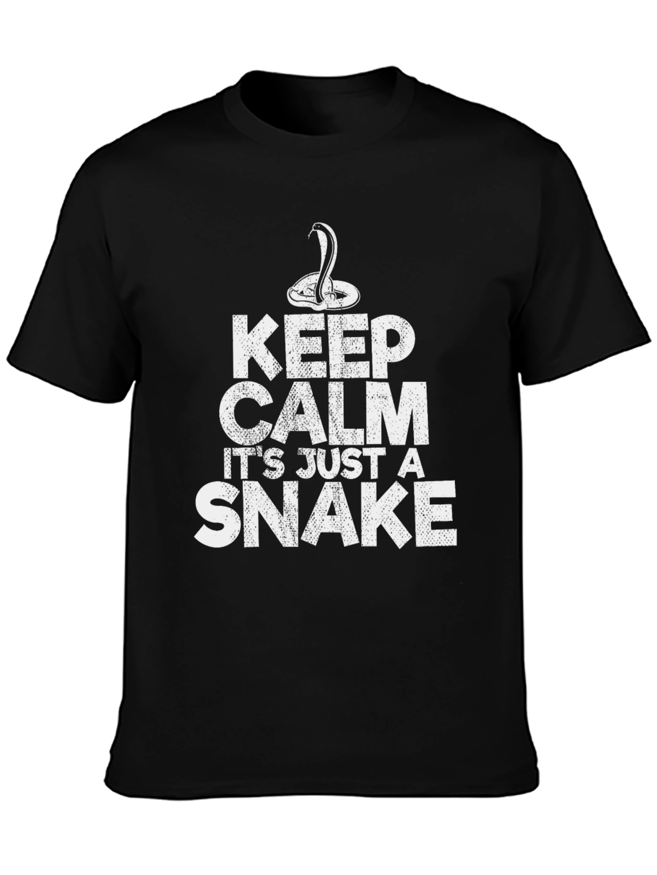 Keep Calm Snake Graphic T-Shirt - Novelty Tee