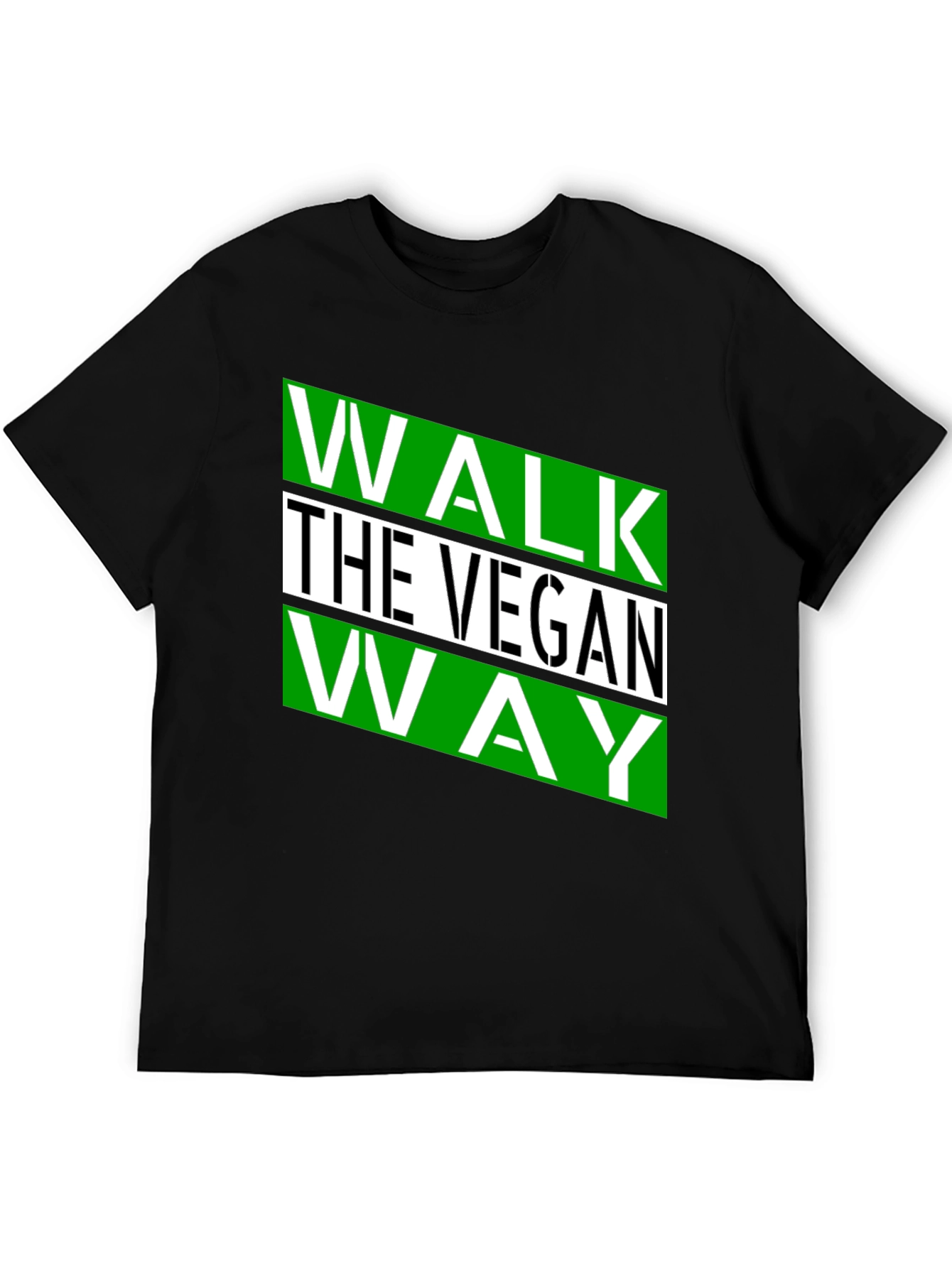 Vegan Way Graphic Tee - Stylish Black T-Shirt