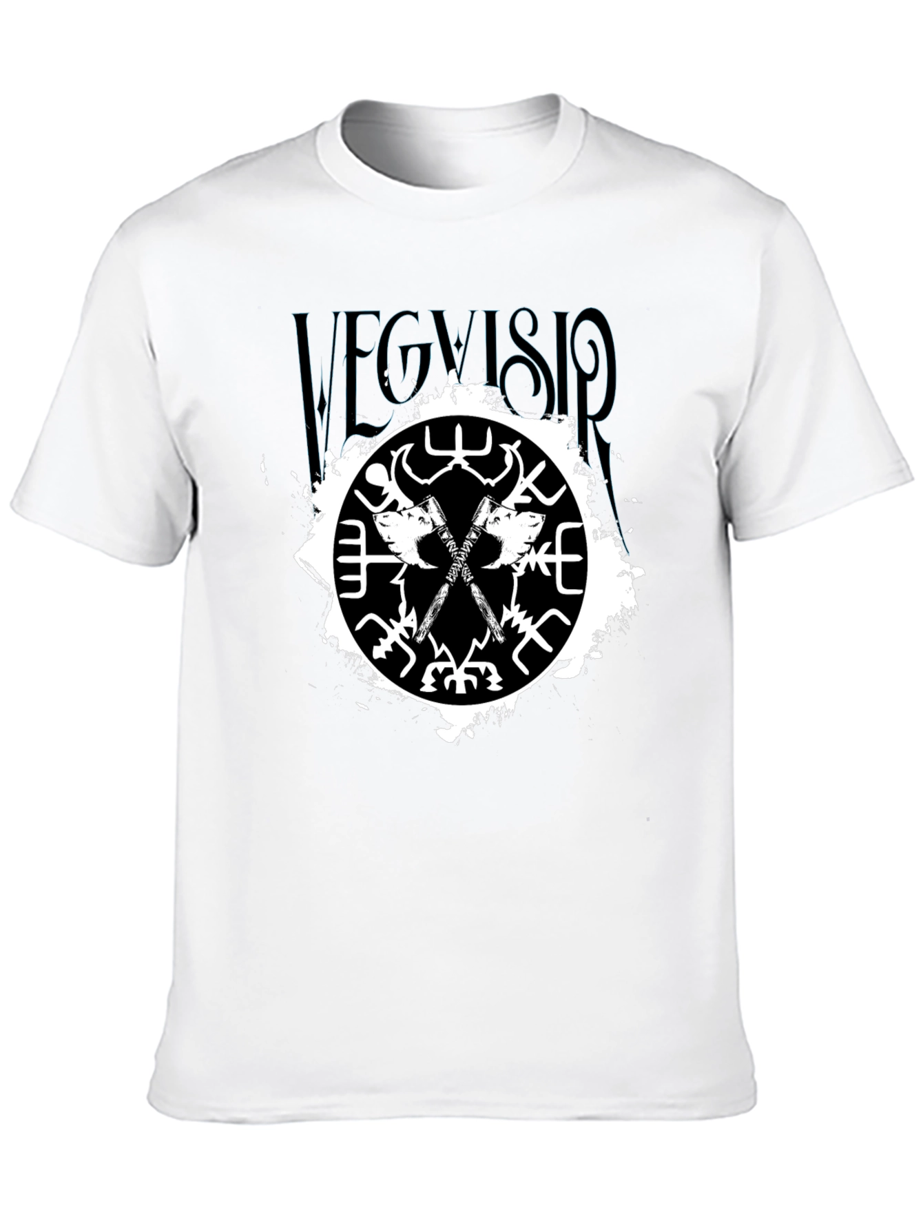 Vegvisir Viking Axe Black T-Shirt