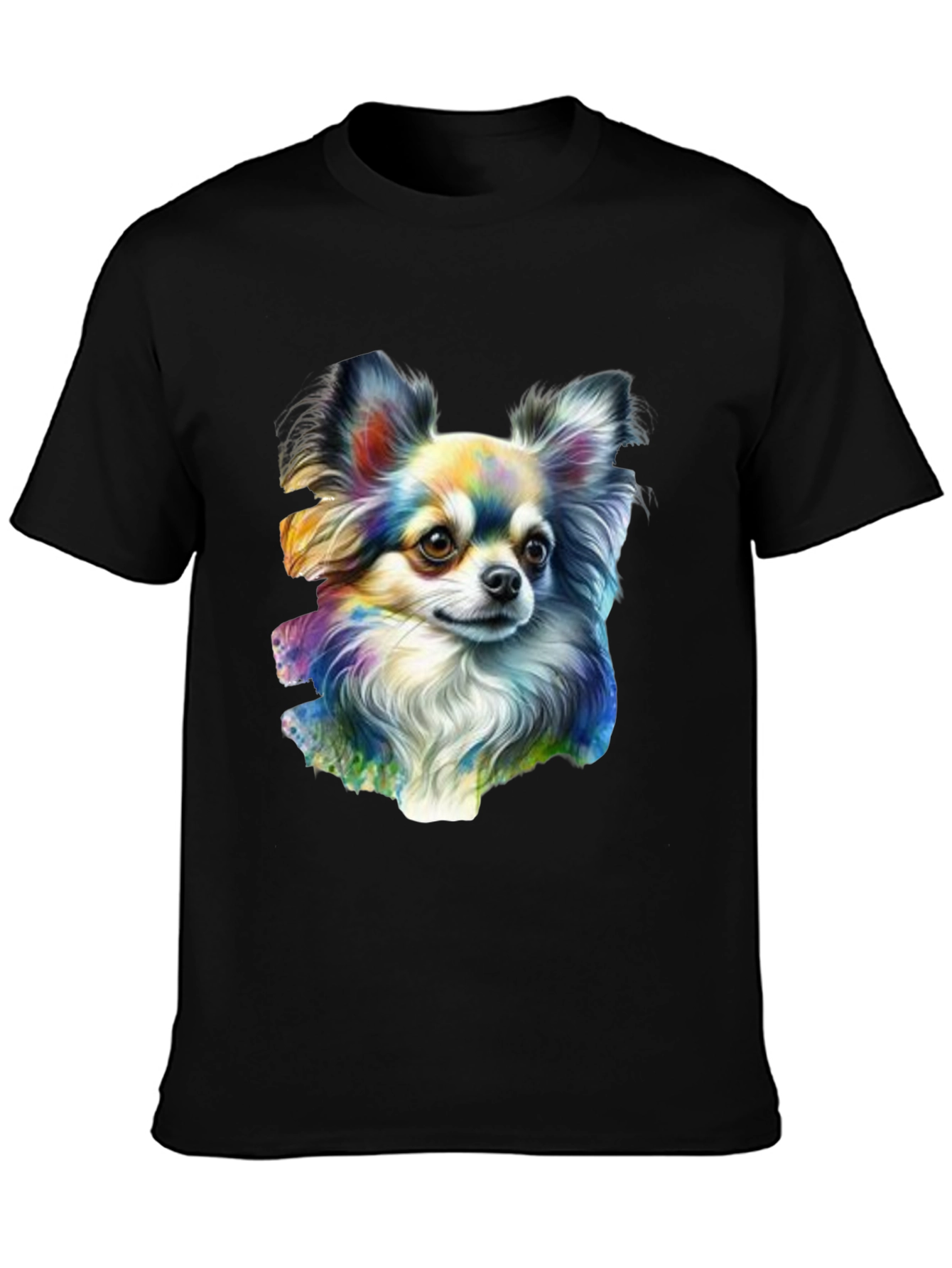 Chihuahua Dog Graphic Black T-Shirt
