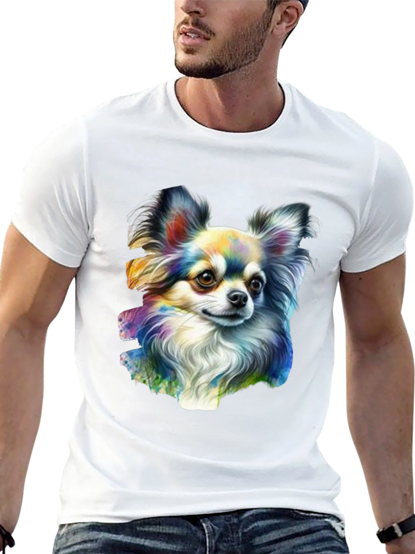 Chihuahua Dog Graphic Black T-Shirt
