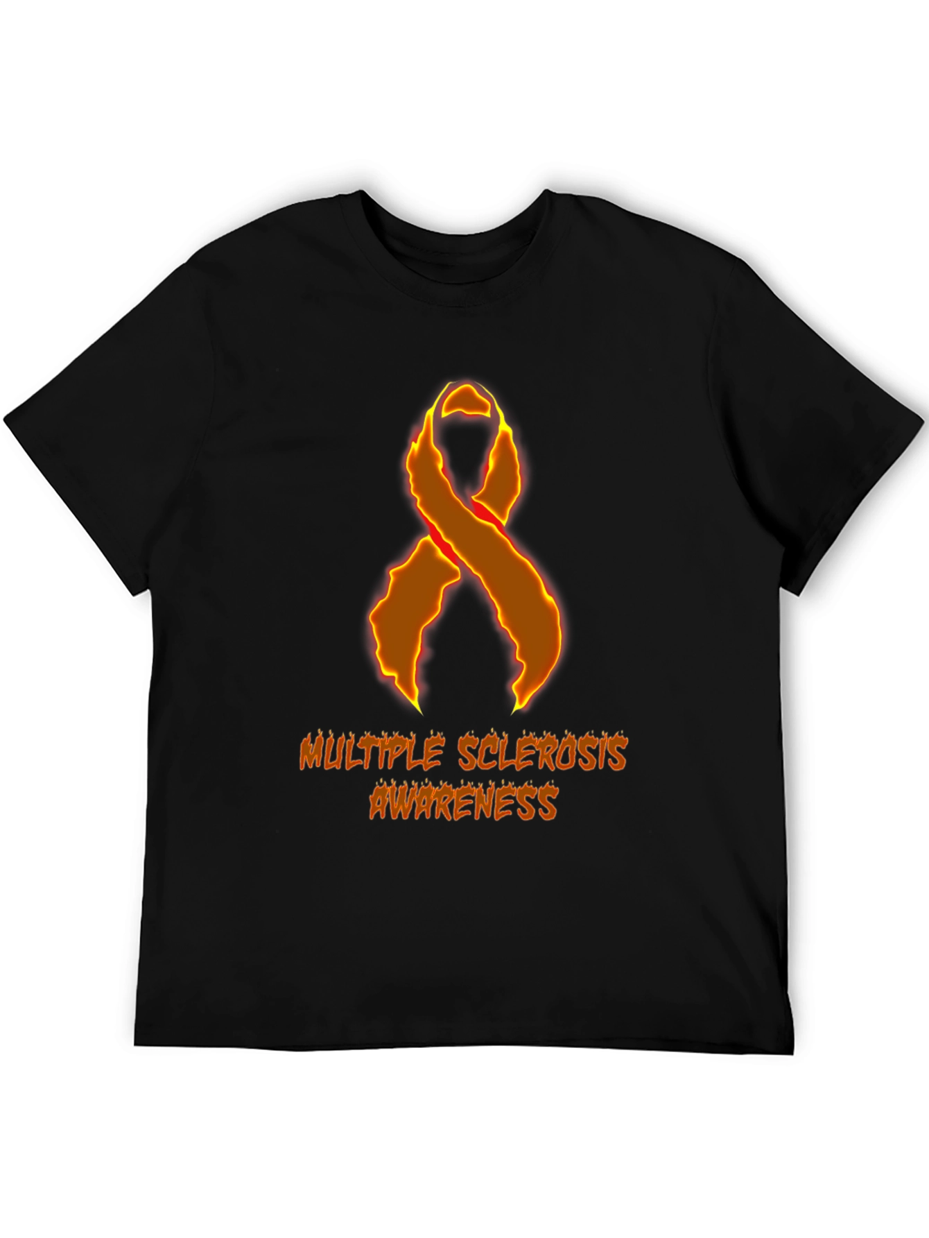 MS Awareness T-Shirt - Orange Ribbon Graphic Tee