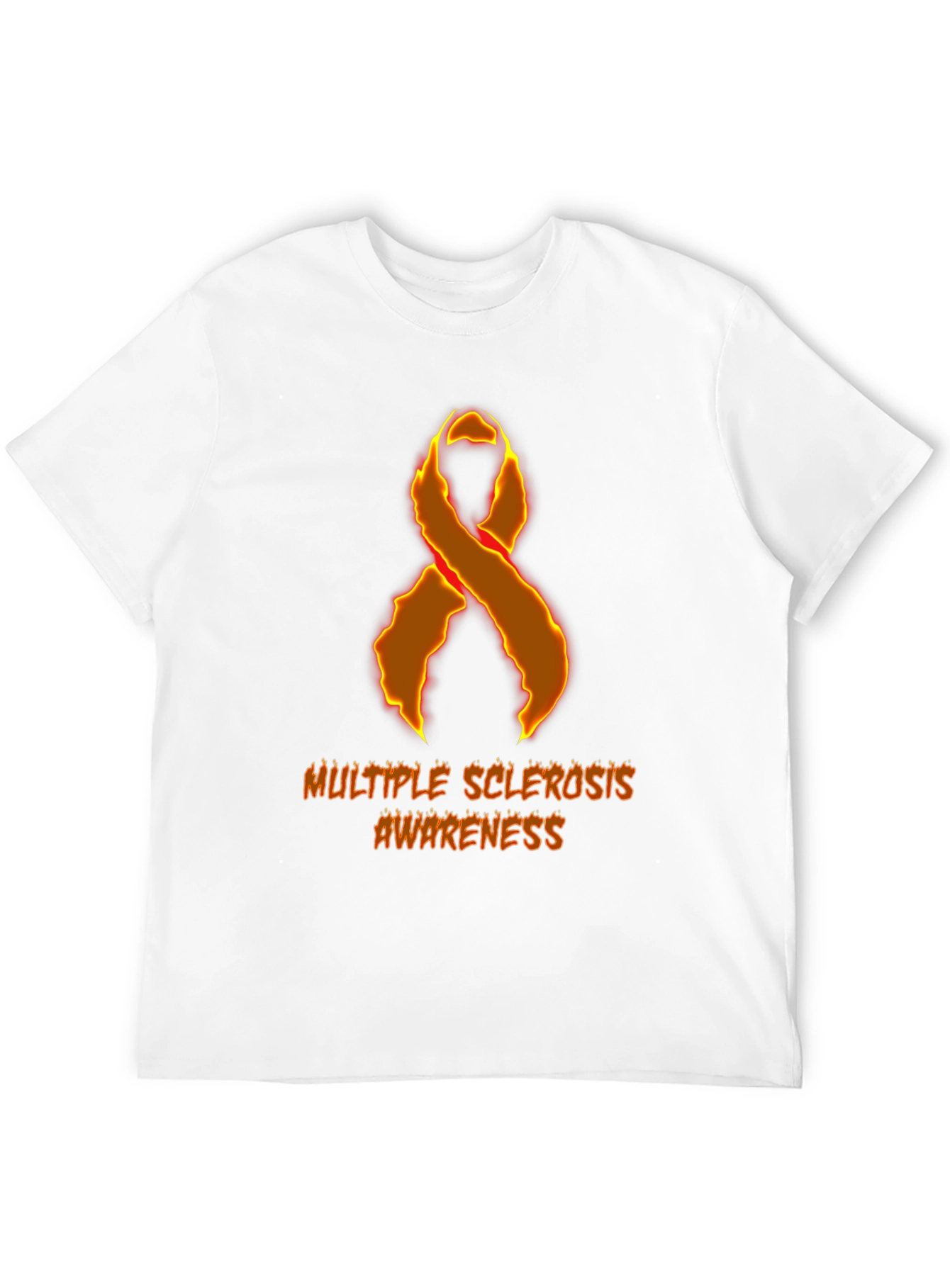 MS Awareness T-Shirt - Orange Ribbon Graphic Tee