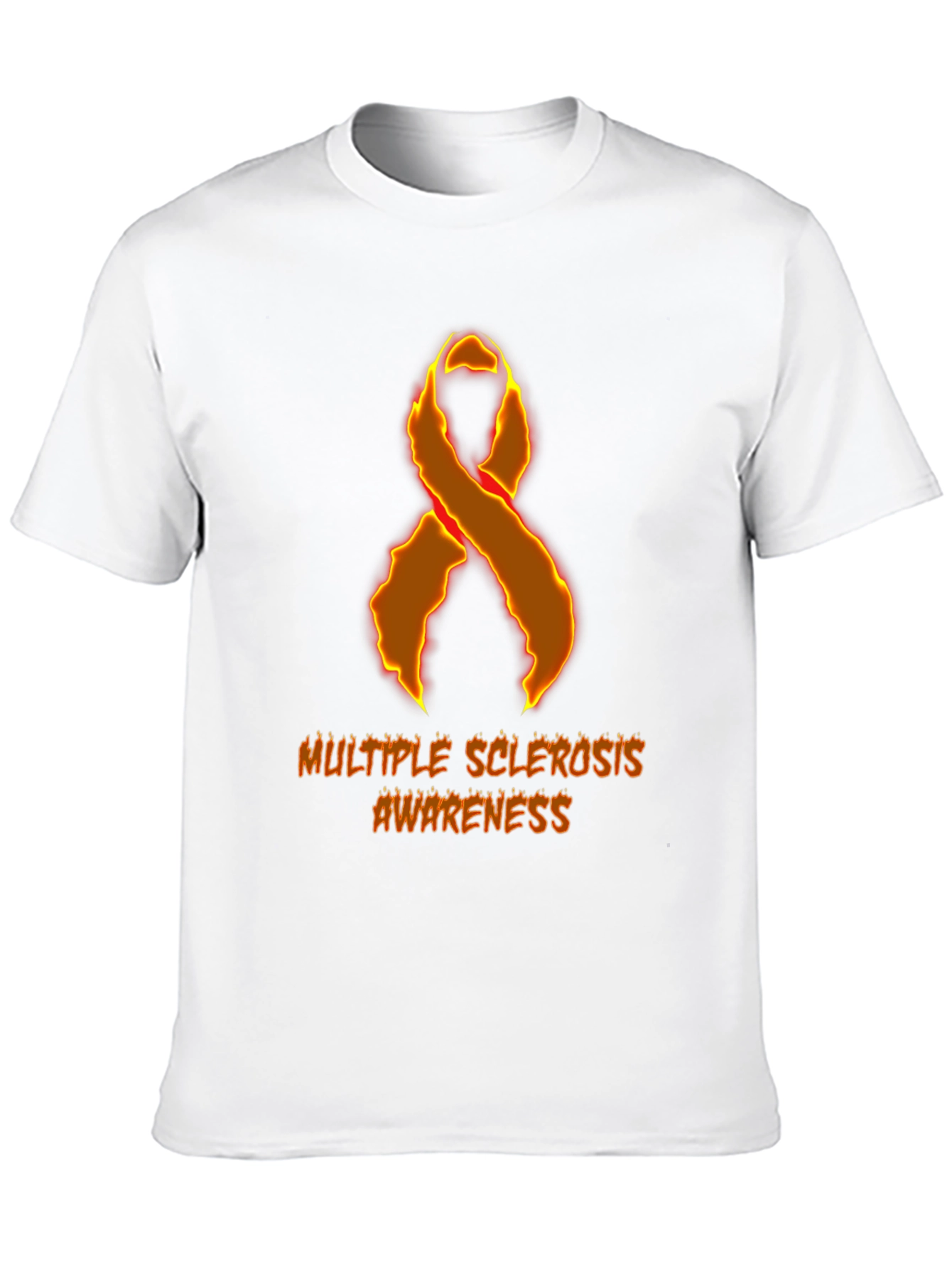 MS Awareness T-Shirt - Orange Ribbon Graphic Tee