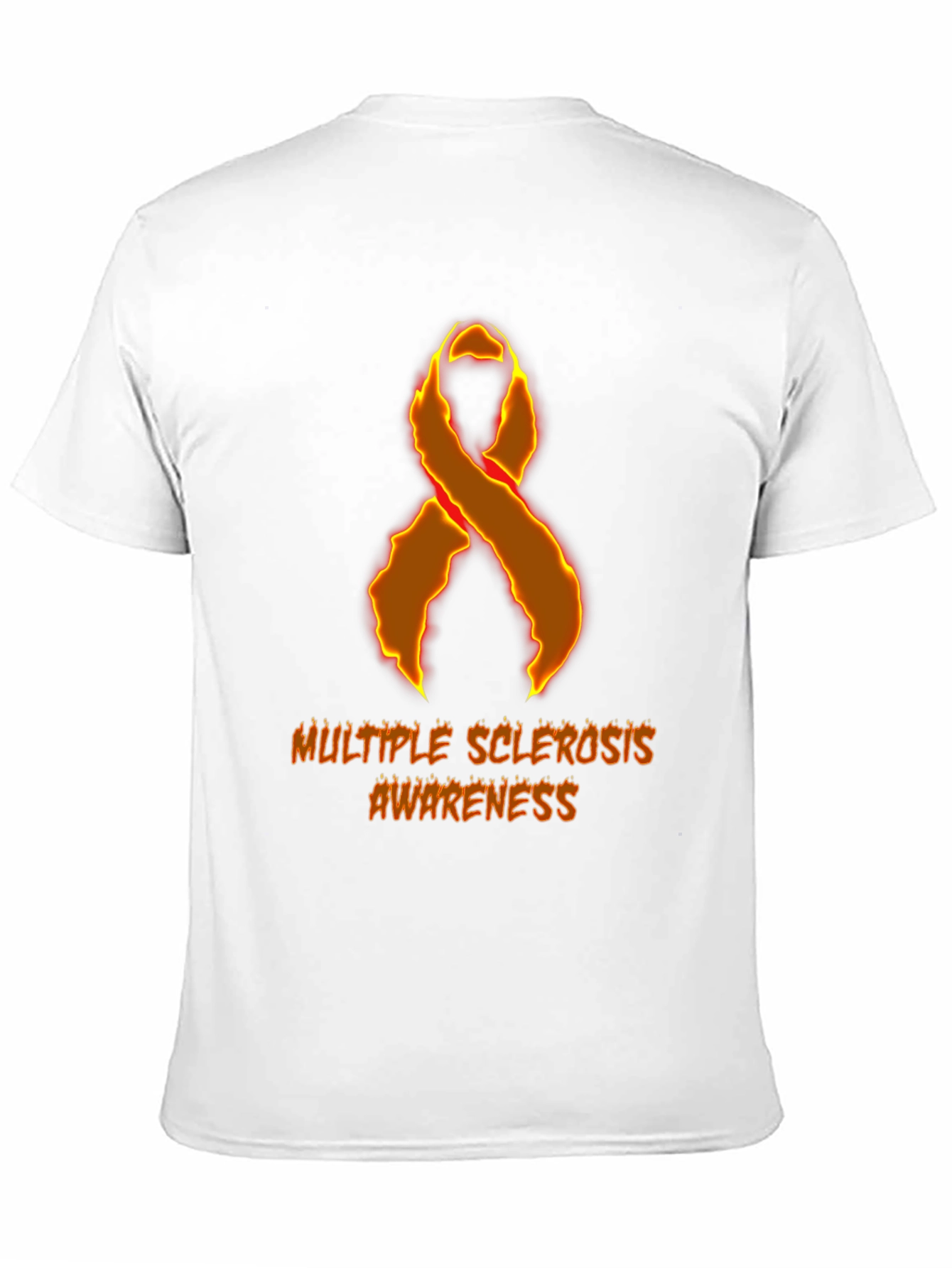 MS Awareness T-Shirt - Orange Ribbon Graphic Tee
