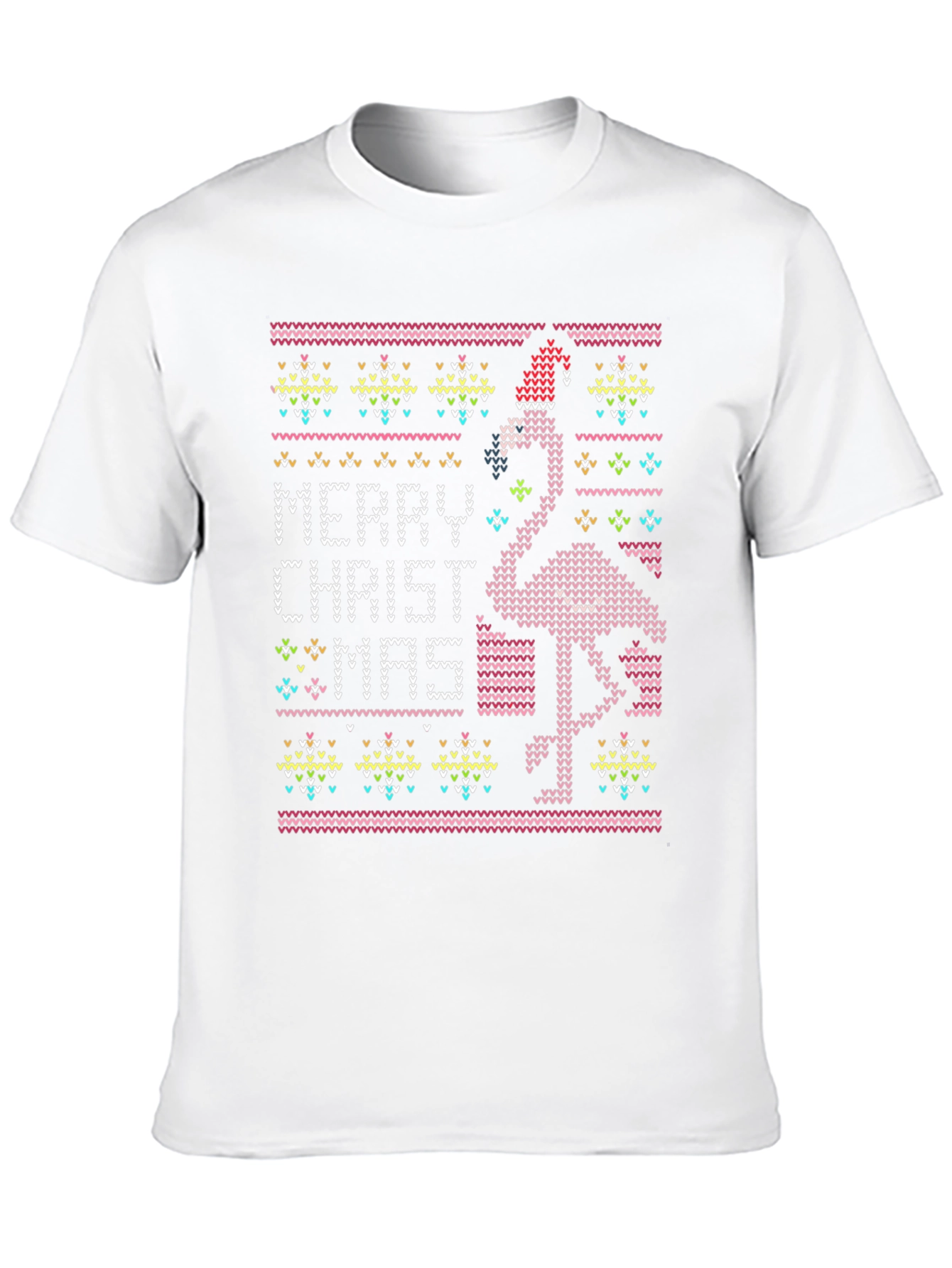 Merry Christ-Mas Flamingo Ugly Christmas Sweater T-Shirt