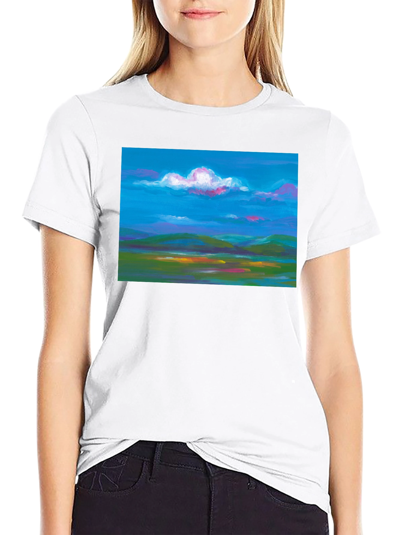 Vibrant Landscape Graphic Tee - Soft Cotton Comfort