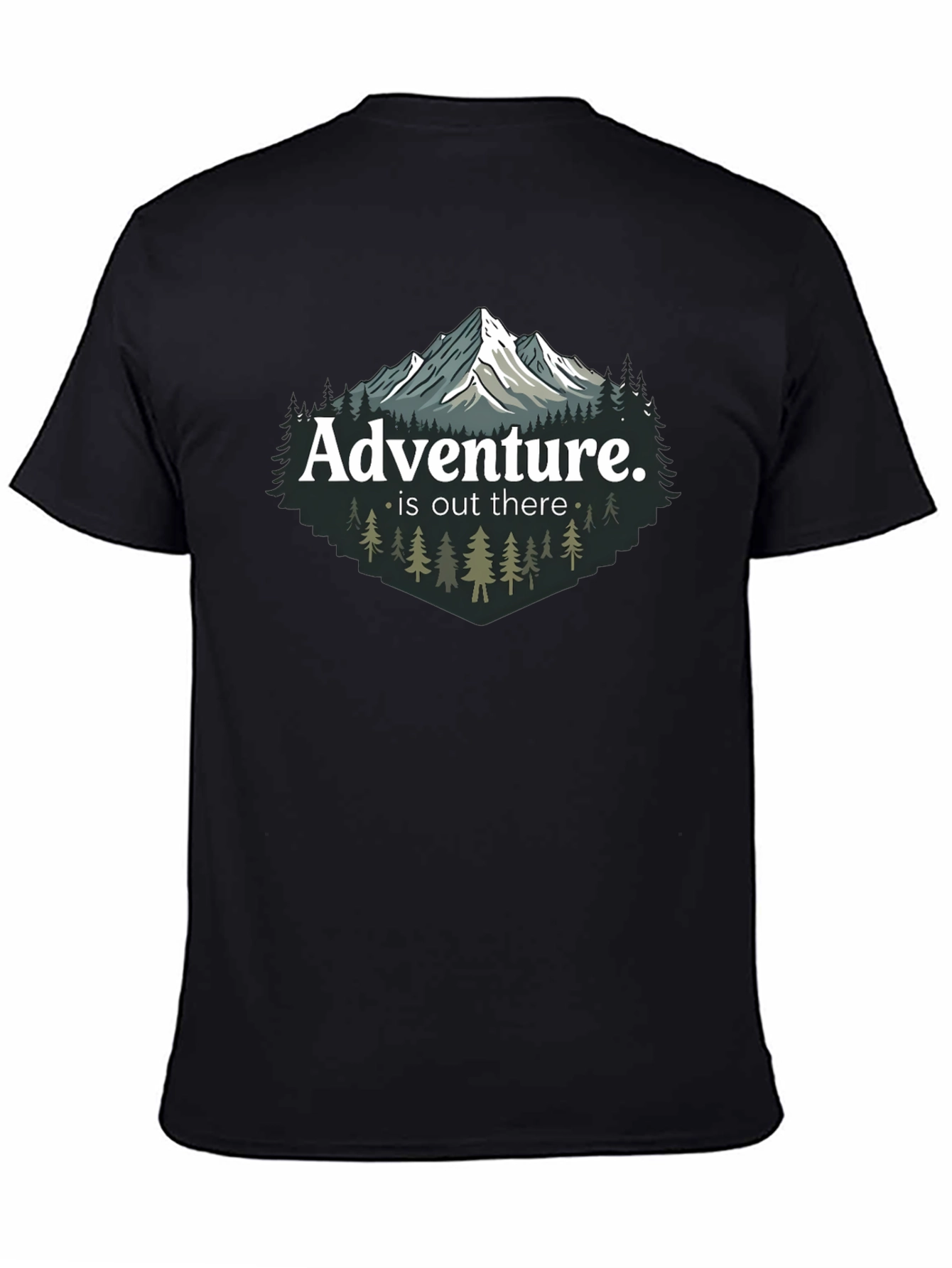 Adventure Awaits Graphic Tee - Mountain Scene Shirt