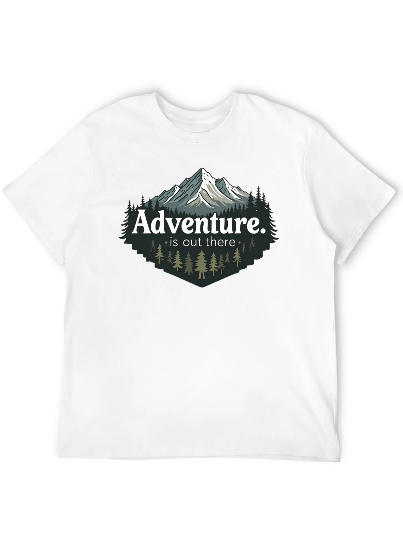 Adventure Awaits Graphic Tee - Mountain Scene Shirt