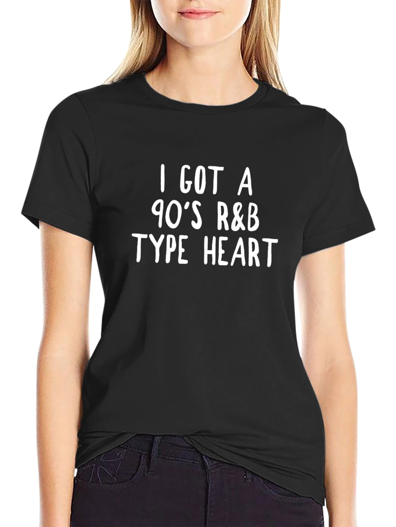 90s R&B Heart Graphic T-Shirt - Classic Style