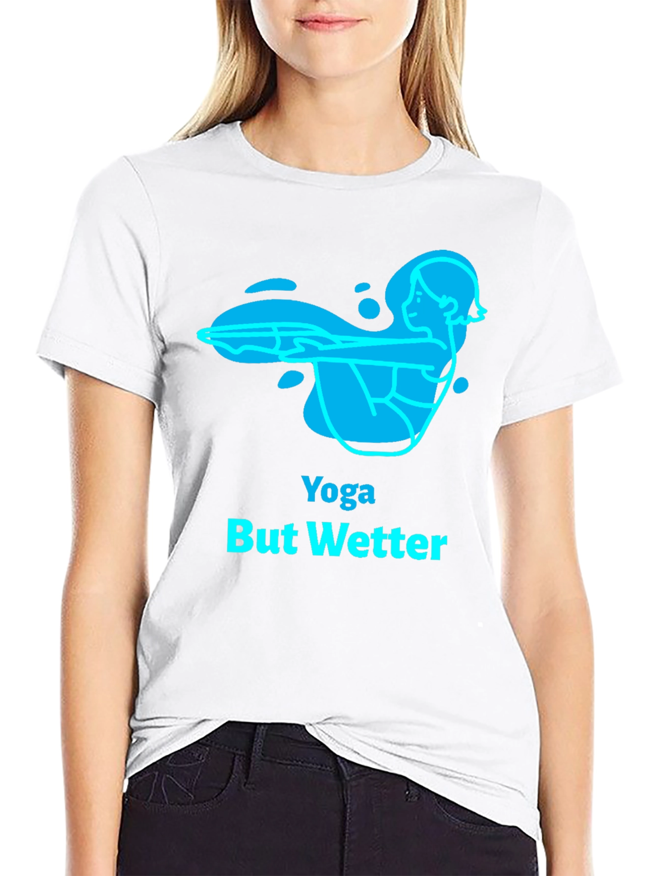 Yoga But Wetter Black T-Shirt