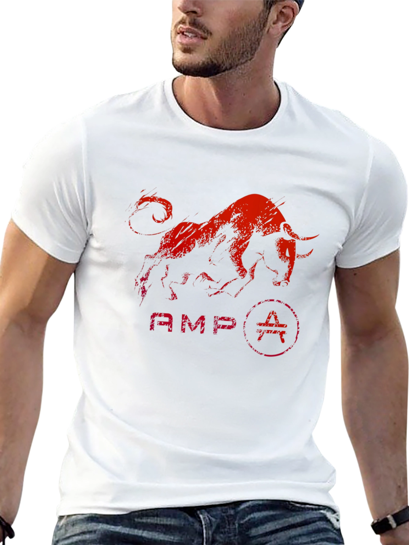 AMP Bull Graphic T-Shirt - Black