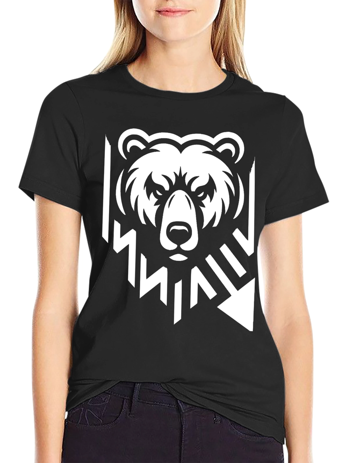 Bear Graphic Black T-Shirt - Modern Style