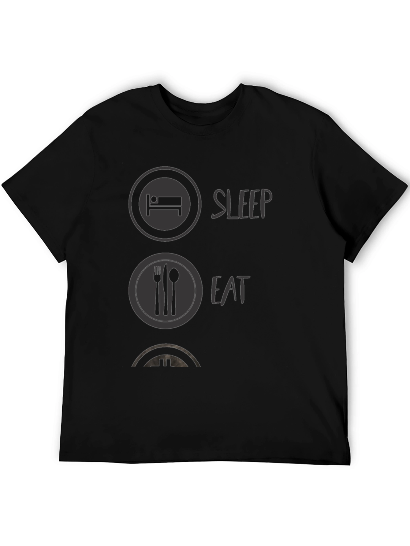 Sleep Eat Game Black Graphic Tee