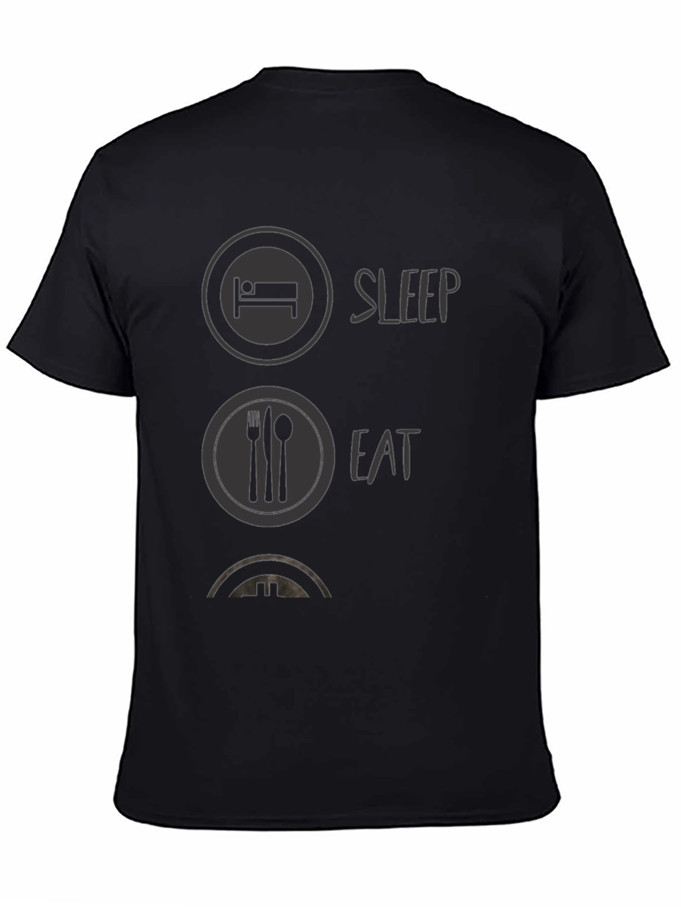 Sleep Eat Game Black Graphic Tee