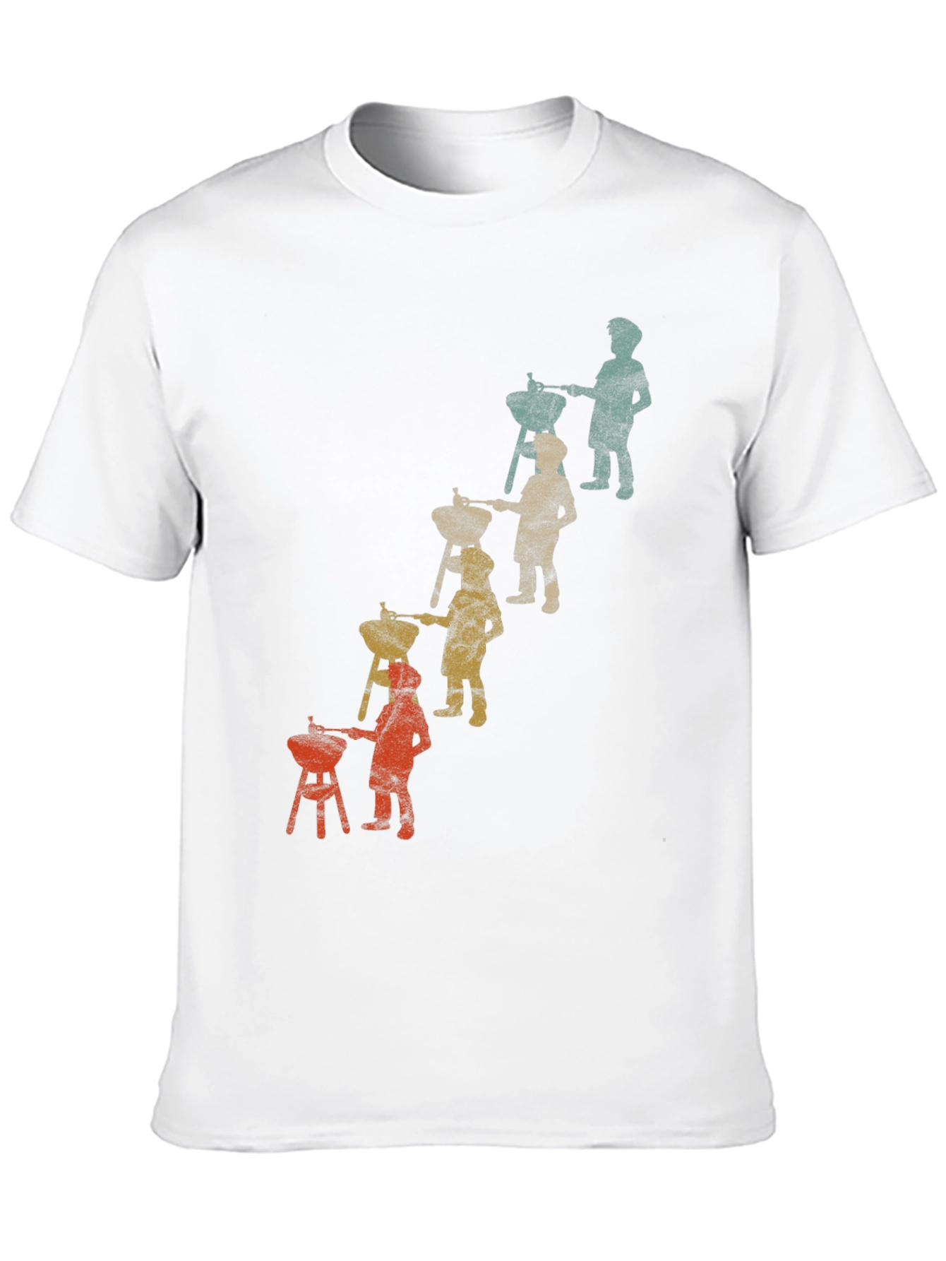 Retro BBQ Evolution T-Shirt