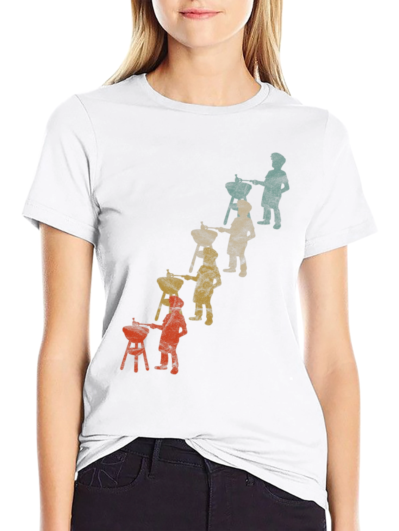 Retro BBQ Evolution T-Shirt