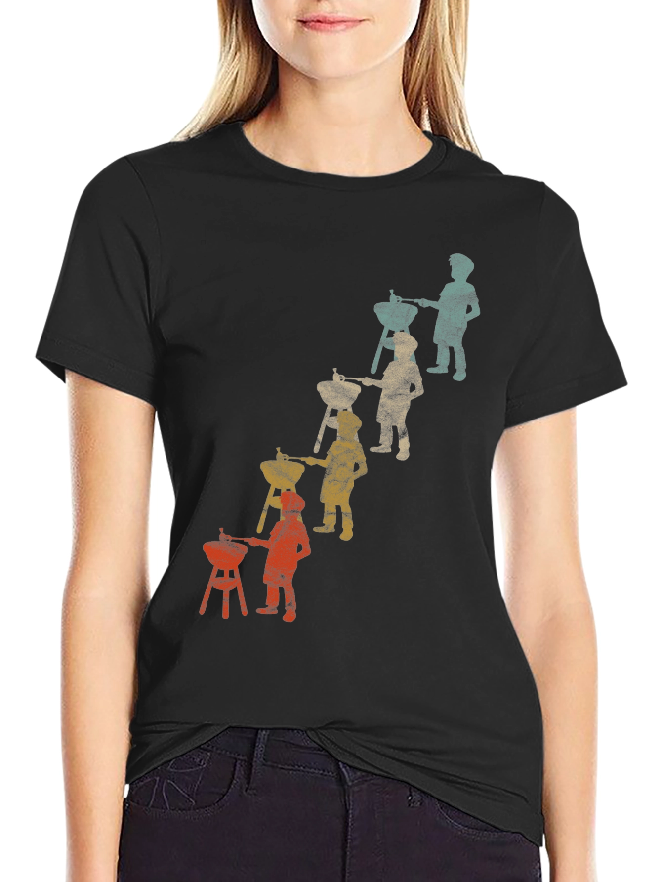 Retro BBQ Evolution T-Shirt