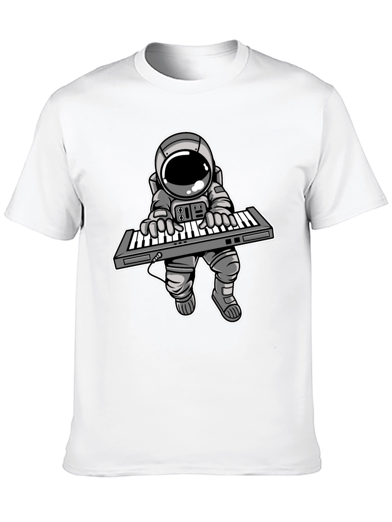 Astronaut Keyboard T-Shirt - Space Musician Tee
