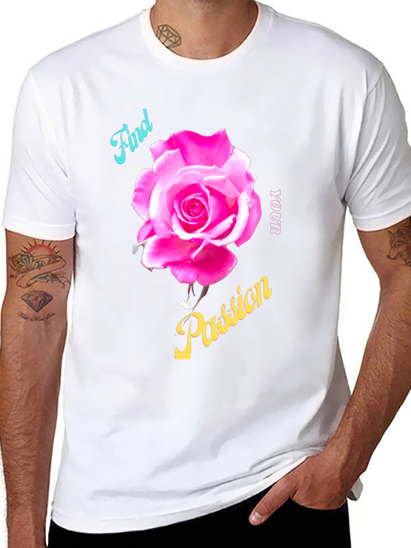 Find Your Passion Rose Graphic T-Shirt