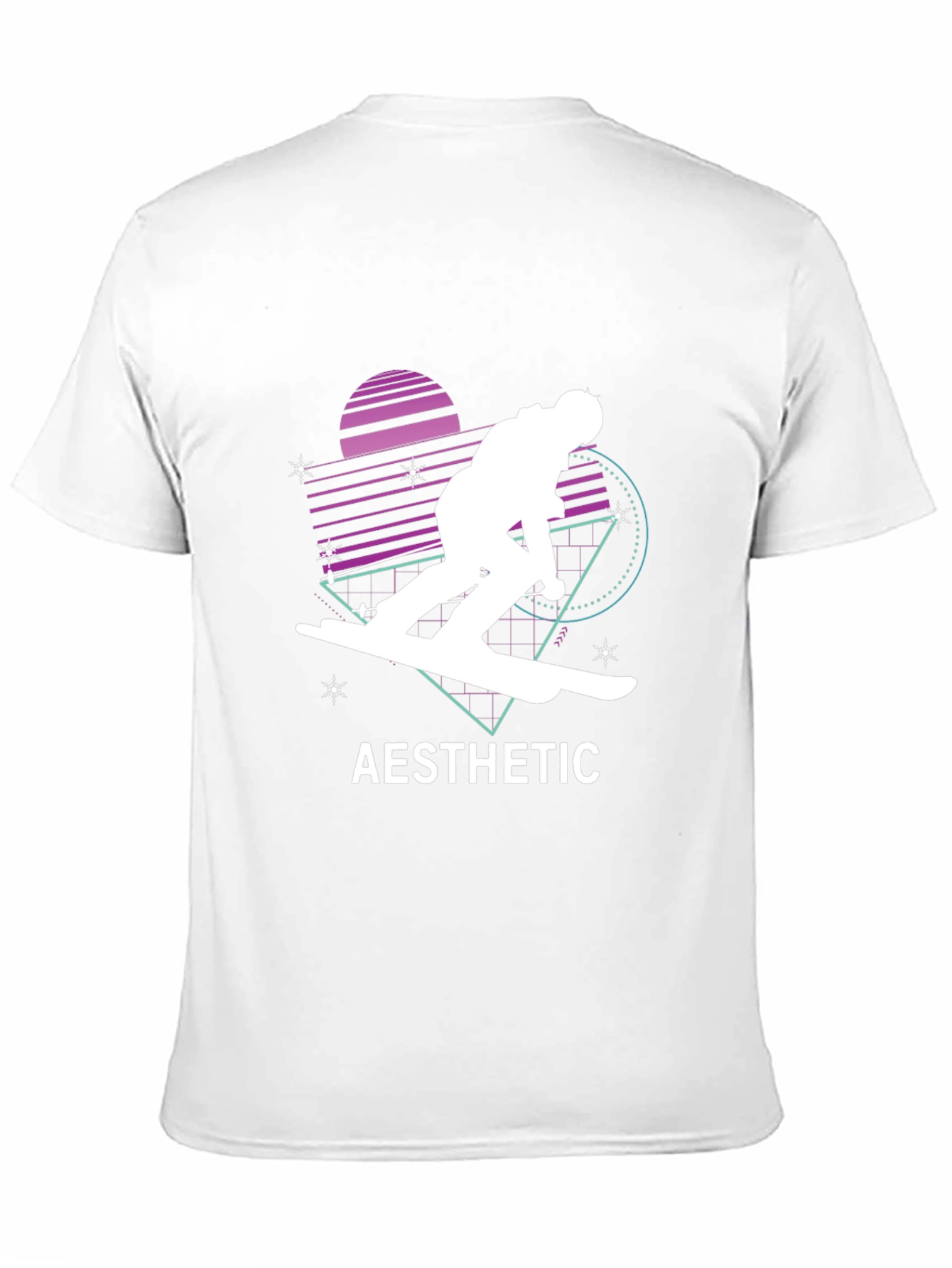 Aesthetic Retro Skiing T-Shirt - Black
