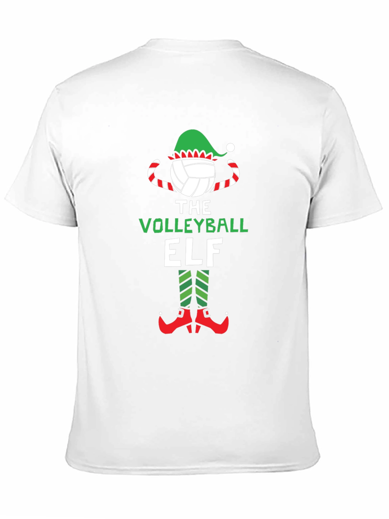 Volleyball Elf Graphic Tee - Christmas Holiday Shirt