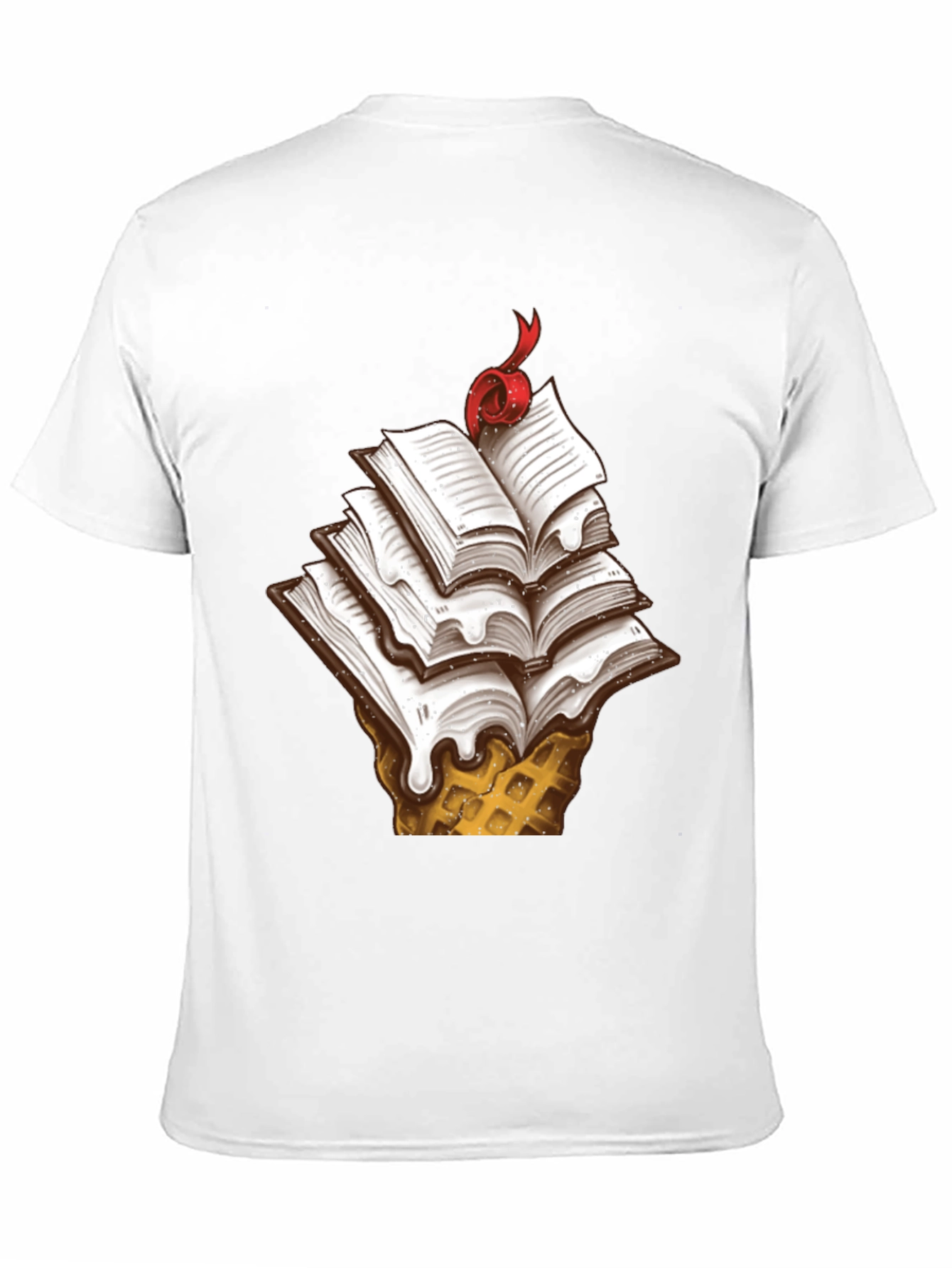 Book Ice Cream Cone Graphic Tee