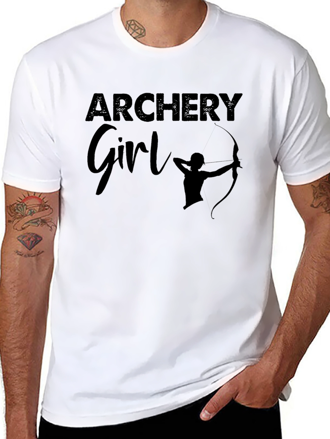 Archery Girl Black T-Shirt