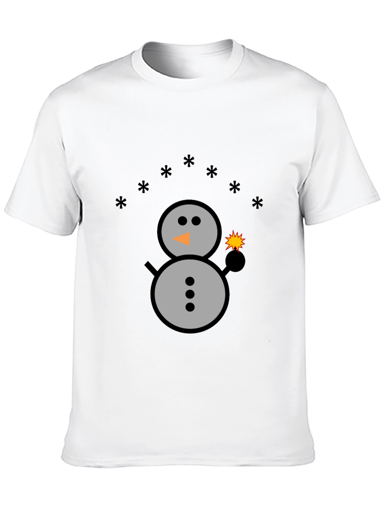 Festive Snowman Graphic Tee - Holiday Sparkle