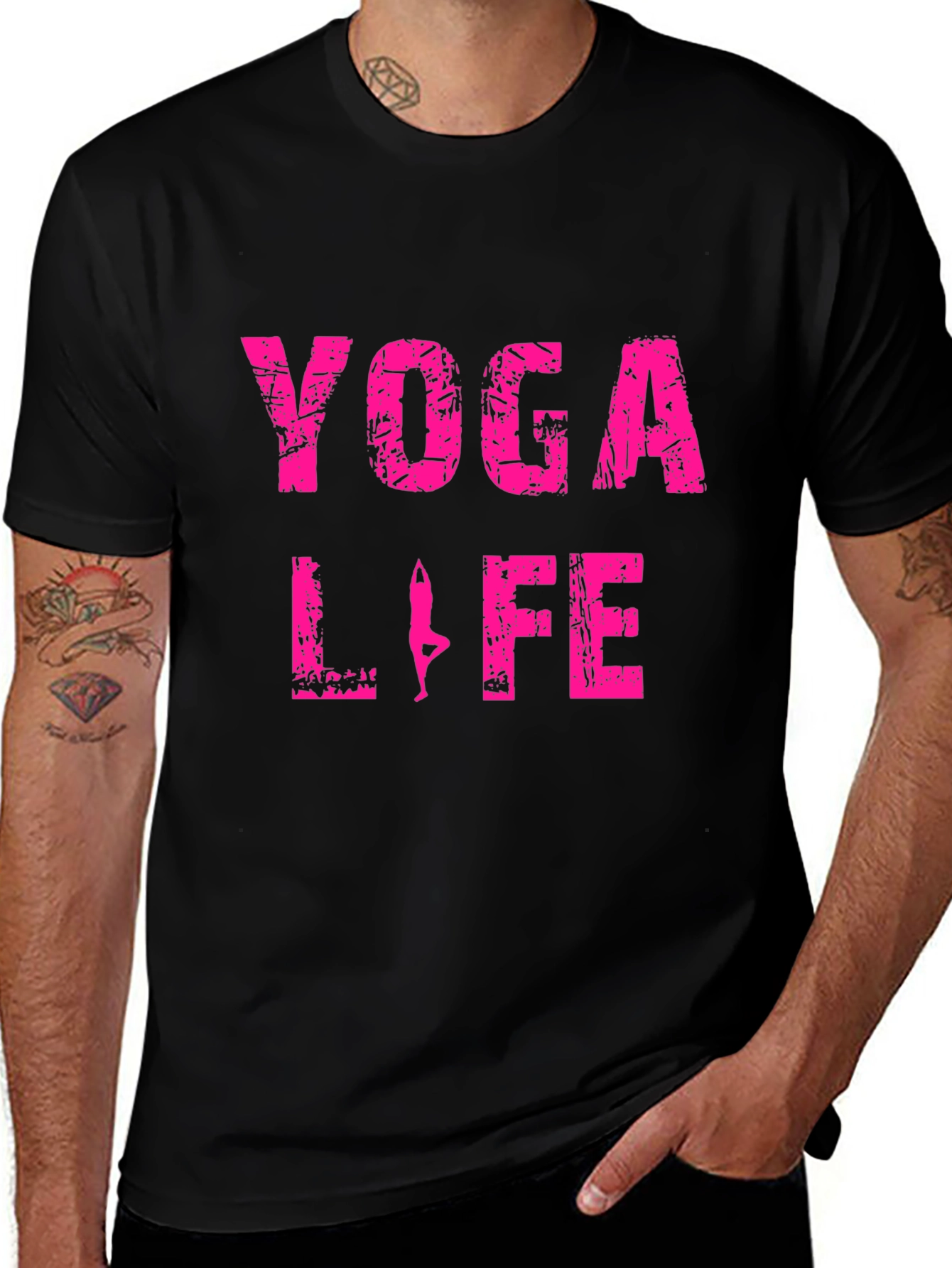 Yoga Life Graphic Tee - Black