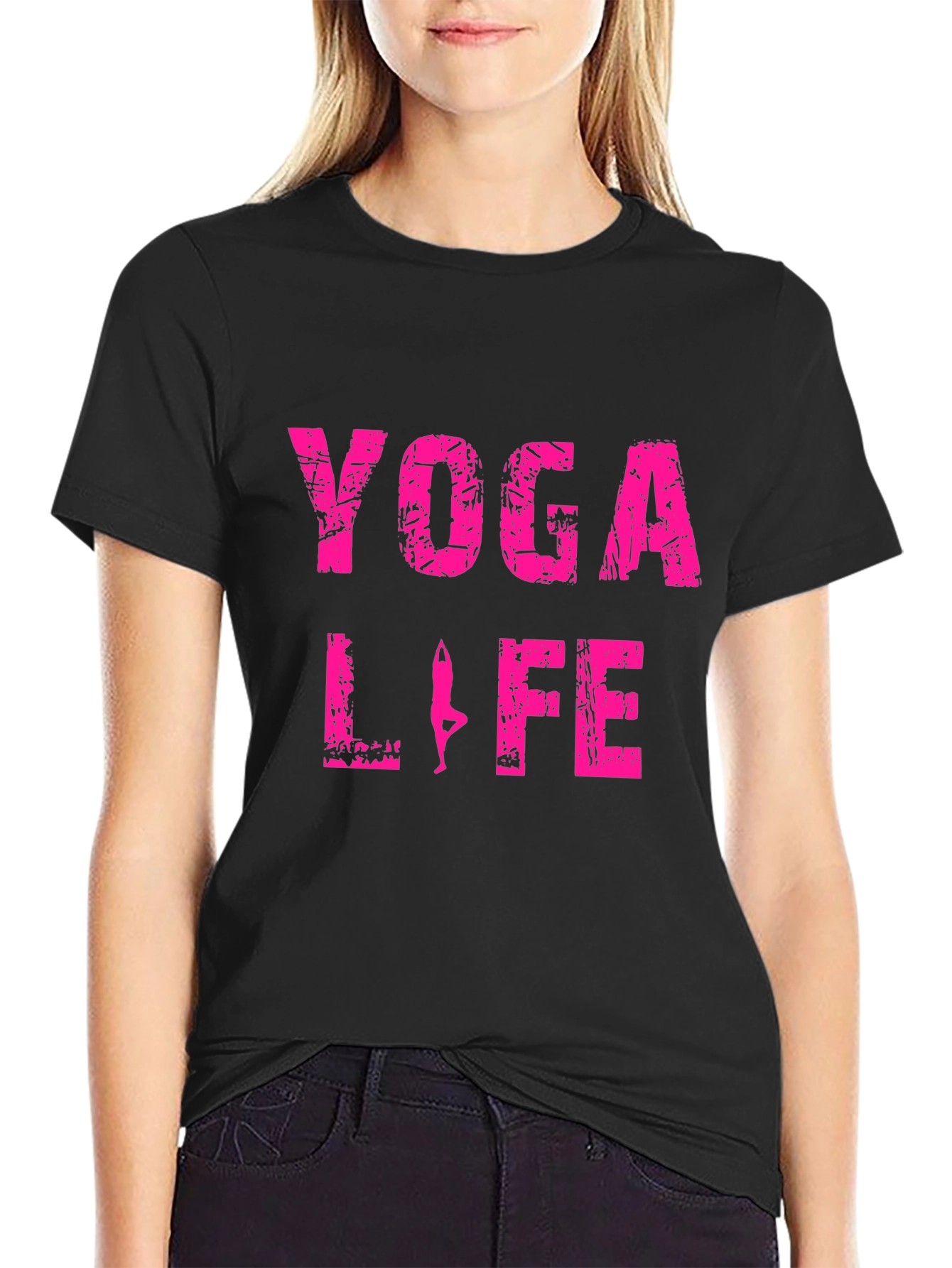 Yoga Life Graphic Tee - Black