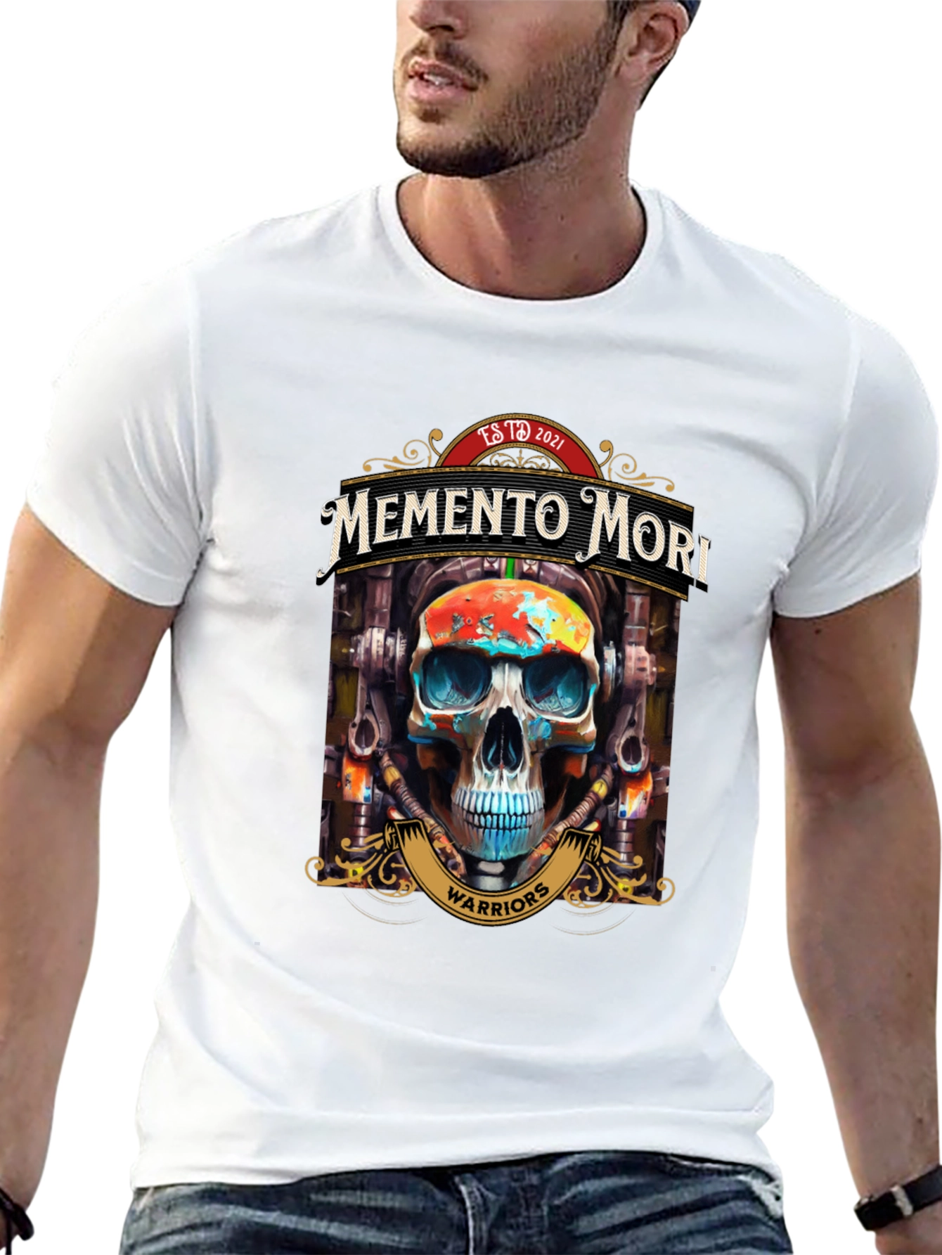 Memento Mori Skull Warriors Graphic Tee