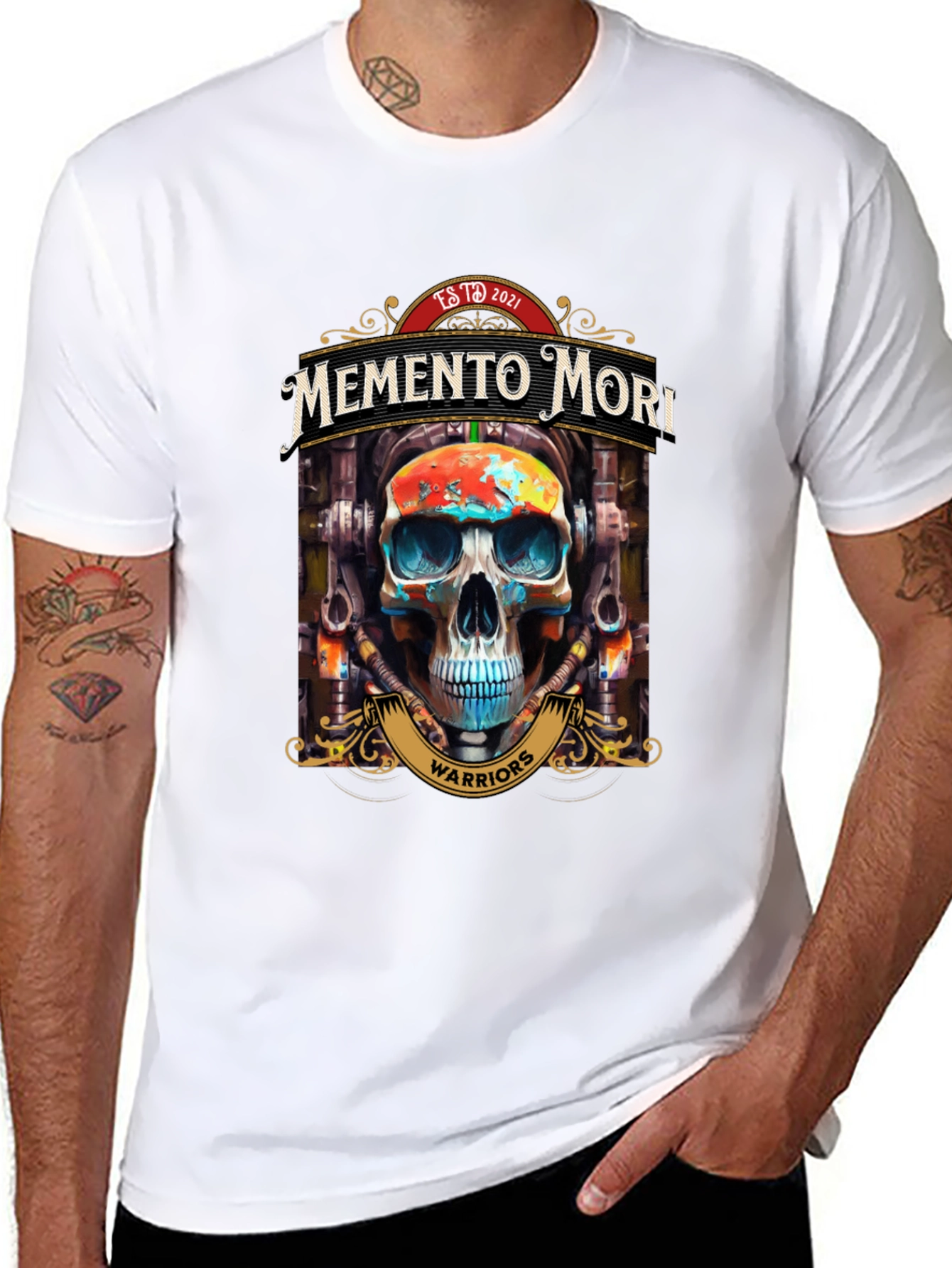 Memento Mori Skull Warriors Graphic Tee