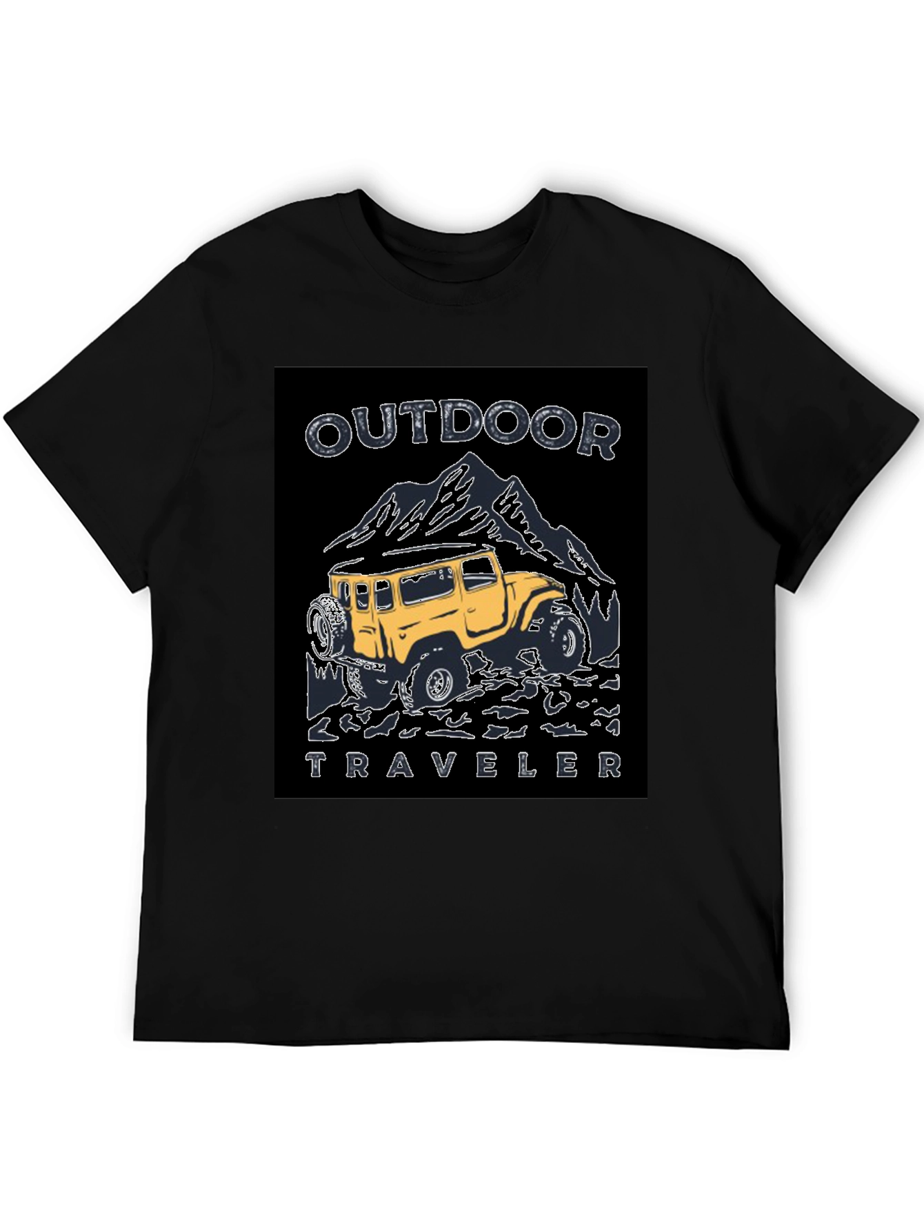 Outdoor Traveler Graphic Tee - Black