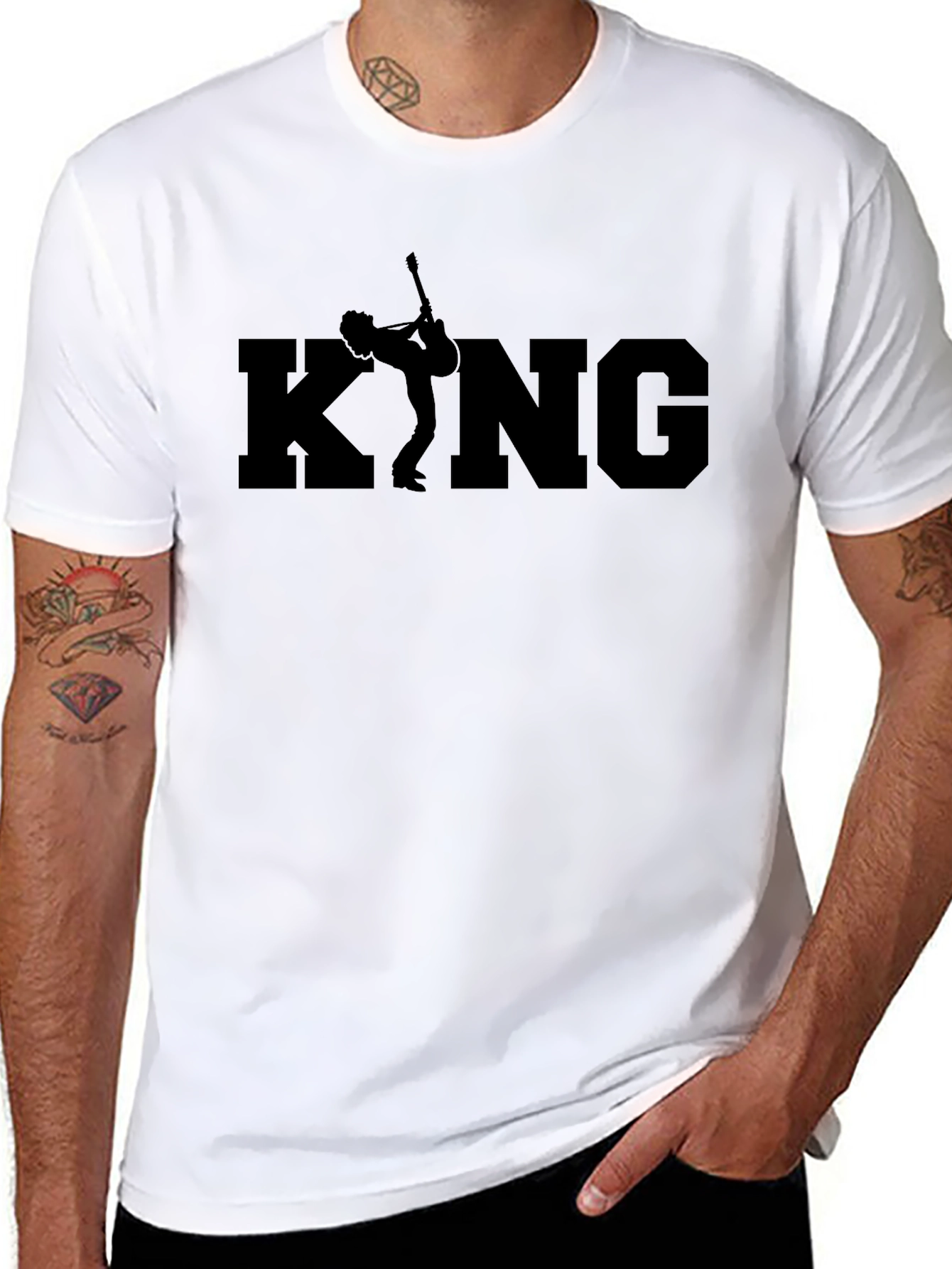 King Guitarist Black Graphic Tee