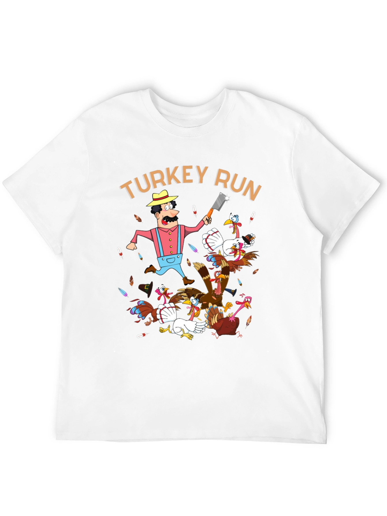 Turkey Run Graphic T-Shirt - Thanksgiving Fun